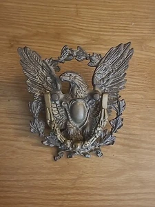 Vintage Patriotic Brass American Eagle Doorknocker ferramenta architettonica - Foto 1 di 5
