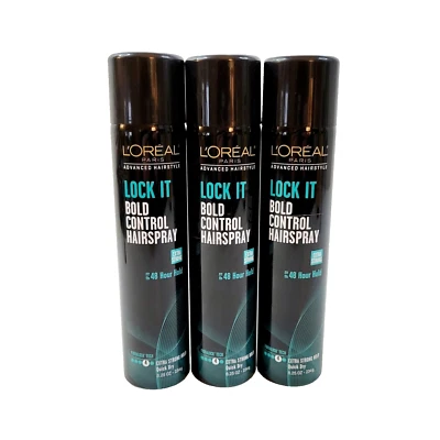 L'Oreal Paris Advanced Hairstyle Lock It Bold Control Hairspray 3-pack 8.25oz🪮 - Image 1 of 4