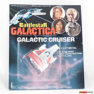 Battlestar Galactic Vintage 1978 Galactic Cruiser rot Diecast Fahrzeug von Larami - Bild 1 von 2