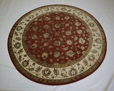 5'11" x 5'11" ft. Silk Flower Hand Knotted Oriental Traditional Area Round Rug