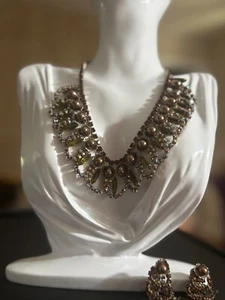 necklace vintage style rhinestone rare set - Picture 1 of 19