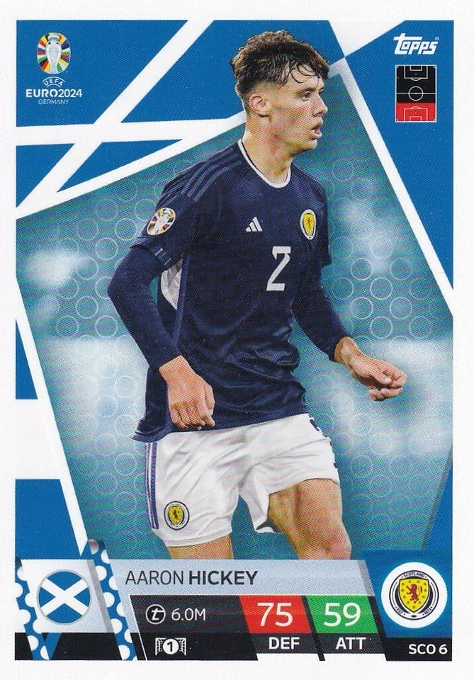 Topps Euro 2024 Match Attax 24 Carte De Base Écosse SCO 6 Aaron Hickey - Photo 1/1
