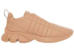 Authentic New BURBERRY Beige Women's Quilted Check Leather Low Top Sneakers 9.5 - Picture 1 of 15