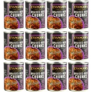 Evangers 12 Oz Hand-Packed Braised Beef Chunks with Gravy 12-Pack