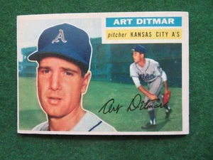 1956 Topps Set Break #258 Art Ditmar Slightly Off Center Strong Corners  - Picture 1 of 2