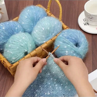 18Colors 50g/рулон градиент цвет крючком вязания мохера пряжи для ручной работы DIY - Изображение 1 из 4