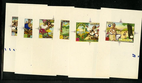 Liberia 1949 Arthur Szyk Die Proof Series of 6 Only 10 known Cover