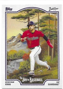 2025 TOPPS X BOB ROSS THE JOY OF BASEBALL STEVEN KWAN GUARDIANS #14 free ship - Picture 1 of 2