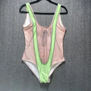 Women’s “Borat Mankini” Inspired One-Piece Padded Swimsuit Large Gag Gift Funny - Picture 1 of 8