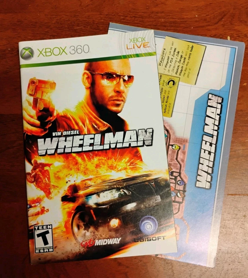 Vin Diesel Wheelman (Microsoft Xbox 360, 2009) Manual + Map Only - Image 1 of 1