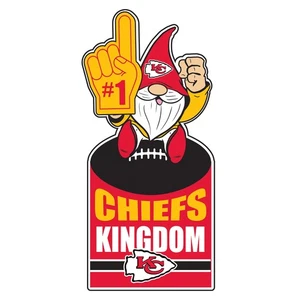 Letrero metálico de gnomo de los Kansas City Chiefs 10"L x 30"H - Imagen 1 de 1