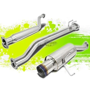 FOR CIVIC SI EP3 HATCHBACK RACE EXHAUST SINGLE PATH CATBACK 4" MUFFLER BURN+BOLT - Picture 1 of 1