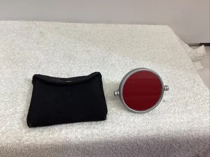 Vintage Travel Make Up Shaving Mirror W/ Case - Picture 1 of 7