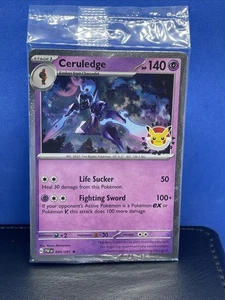 Ceruledge - 040/091 Paldean Fates Pokemon Day Stamped Promo Cosmos Holo - Sealed - Foto 1 di 1