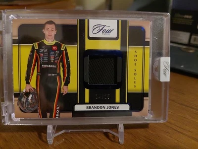 2025 Turn Four Racing Brandon Jones Shoe Soles Blue Foil Parallel 14/25 SP  - Image 1 of 3