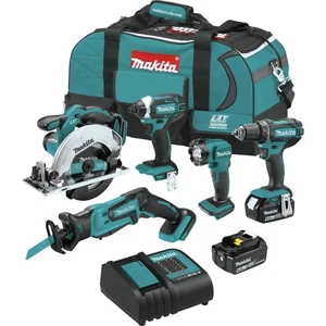 Makita XT510SM-R 18V LXT Cordless 5-Tool Combo Kit (4 Ah) Certified Refurbished - Picture 1 of 17