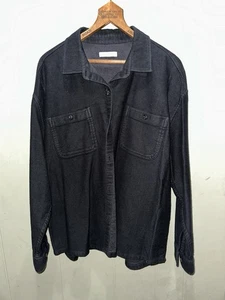 Camisa Manta Outerknown Para Hombre Grande Negra Pesada Gruesa Tejida Algodón Orgánico Trabajo - Imagen 1 de 5