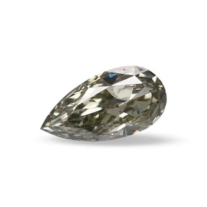 0.19 Carat Natural Fancy Grayish Yellowish Green Diamond Pear SI1 GIA Certified - Picture 1 of 7