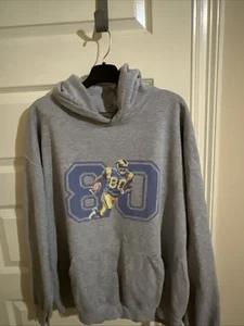 Vintage Rams Football Sweatshirt, Retro #80 2XL Hooded Gildan Heavy Blend 50% C - Bild 1 von 8