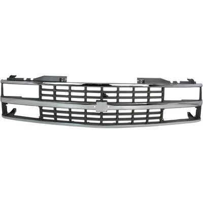 Grille For 1988-93 Chevy C K 1500 Chrome Shell With Black Insert Dual Headlight - Image 1 of 4