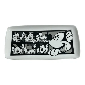 Bandeja para servir Disney Mickey Mouse y Goofy en blanco y negro rejilla bandeja nueva - Imagen 1 de 4