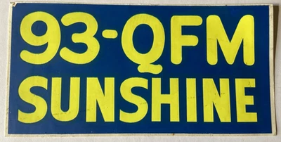 VINTAGE 1970’s 93.3 WQFM SUNSHINE Milwaukee Rock Station Bumper Sticker Decal - Image 1 of 2