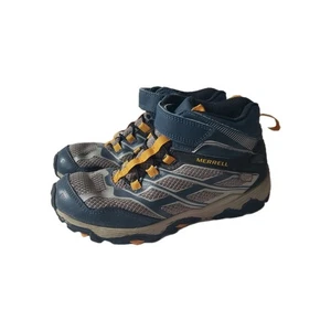 Botas Merrell Niños Talla 4W Moab FST Medio Impermeables Senderismo Sendero Azul - Imagen 1 de 10