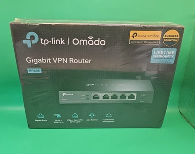 TP-Link ER605 SafeStream Omada Gigabit Multi WAN Vpn Router 5 Ports - Image 1 of 4