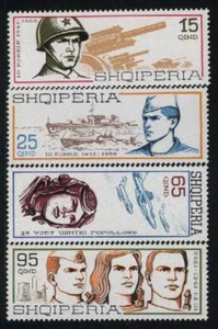 Albania MNH Sc 1166-69 Mi # 1295-98 Soldier & Guns - Bild 1 von 1