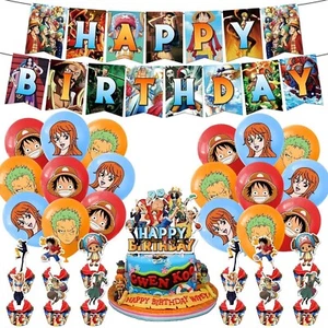 46pcs Japanese Anime One Piece Birthday Party Decorations Supplies Set - Picture 1 of 7