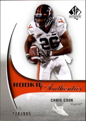 B2917- 2010 SP Authentic #196 Chris Cook RC /999 SAMPLE PIC - Image 1 of 2