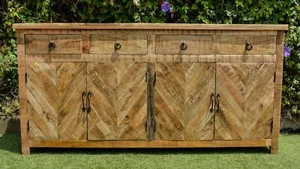 Natural Timber Buffet Storage Cabinet Sideboard TV Cabinet Coastal Statement - Picture 1 of 11