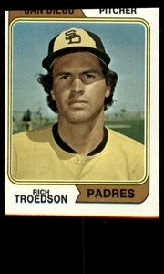 1974 Topps AA Rich Troedson #77 EX-MT San Diego Padres