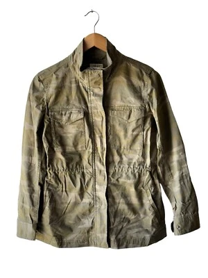 Style & Co. Chaqueta de Campo Utilitaria Talla XS Verde Estampado Camuflaje Cremallera y Presión - Nueva Foto 1 de 4