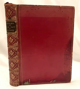 Antique Leather Book Heroes Of Our Day Winners of the Victoria Cross ~ Richards - Picture 1 of 10