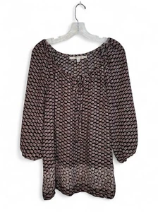 Camicetta Max Studio nera boho manica a palloncino tunica rilassata donna taglia large top - Foto 1 di 5