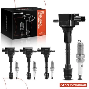A-Premium 4x Bobina de encendido + 4x Bujía de iridio para Nissan Sentra 02-06 1,8L - Imagen 1 de 8