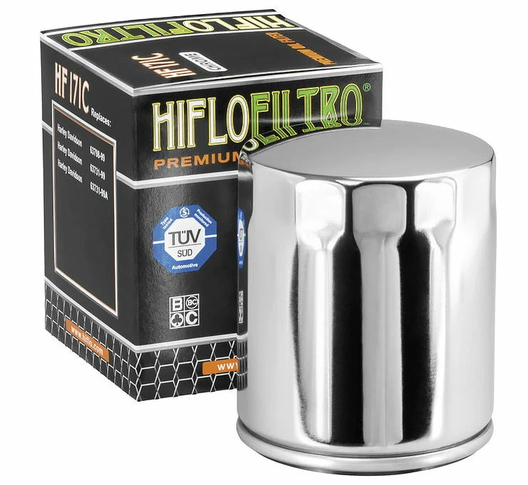 HIFLO Chrome Oil Filter BUELL Cyclone, Lightning, White Lightning, Thunderbolt - Image 1 of 1