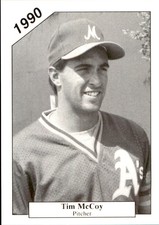 1990 Modesto A's Chong #20 Tim McCoy Covina California CA Baseball Card
