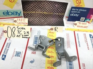 05-10 SCION TC PASSENGER FRONT RIGHT DOOR HINGE HINGES (set) UPPER+LOWER silver - Picture 1 of 4