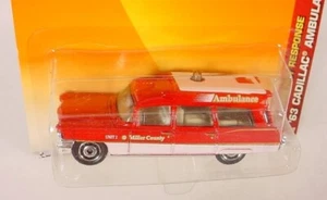 MATCHBOX # 55 RED/WHITE '63 CADILLAC AMBULANCE - Picture 1 of 2