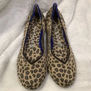 Rothy's The Cheetah Printed Fabric Ballet Flats Women’s US 9 EU 39.5 - Picture 1 of 10