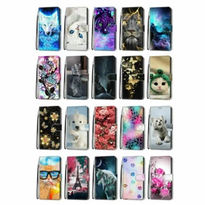 Cat Wolf Wallet Phone Case For Motorola E13 G31 G23 G53 E20 E30 E40 G9 G10 G20 - Picture 1 of 32