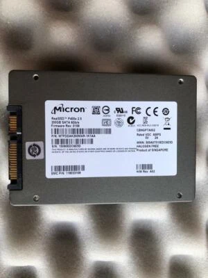 Micron 200GB Realssd P400E 200-MTFDDAK200MAR 1180331 SATA SSD Emc 118033108 - Image 1 of 2