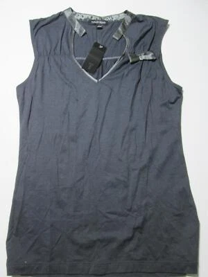 NUEVO CON ETIQUETAS Tinley Road Mujer Talla S Camisa Cuello en V Negra Sin Mangas Lazo Elastizada Informal Foto 1 de 4