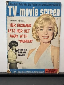 TV Movie and Screen Marilyn Monroe September 1960 Cover Magazine - Imagen 1 de 6