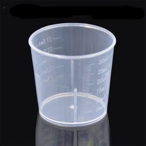 10pcs 30ml Plastic Liquid Measuring Cups Transparent Clear Plastic Graduated ... - Picture 1 of 6