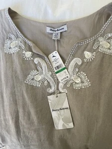 Tommy Bahama Linen Lined Dancing Diamond Shift Dress Sz L NWT - Picture 1 of 4
