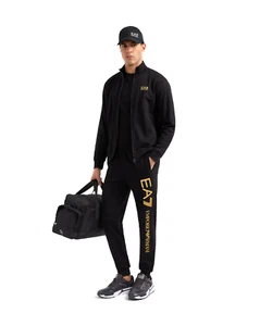 EMPORIO ARMANI EA7 7M000571 AF13512 MAN JERSEY TROUSER PANTALONI TUTA UOMO NERO - Imagen 1 de 5