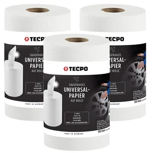 3x ROLLEN 2-lagig PUTZTUCHROLLE WEIß 300 BLATT PUTZPAPIER PAPIER WERKSTATTROLLE - Bild 1 von 4